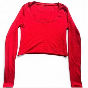 No Boundaries Red Long Sleeve Blouse